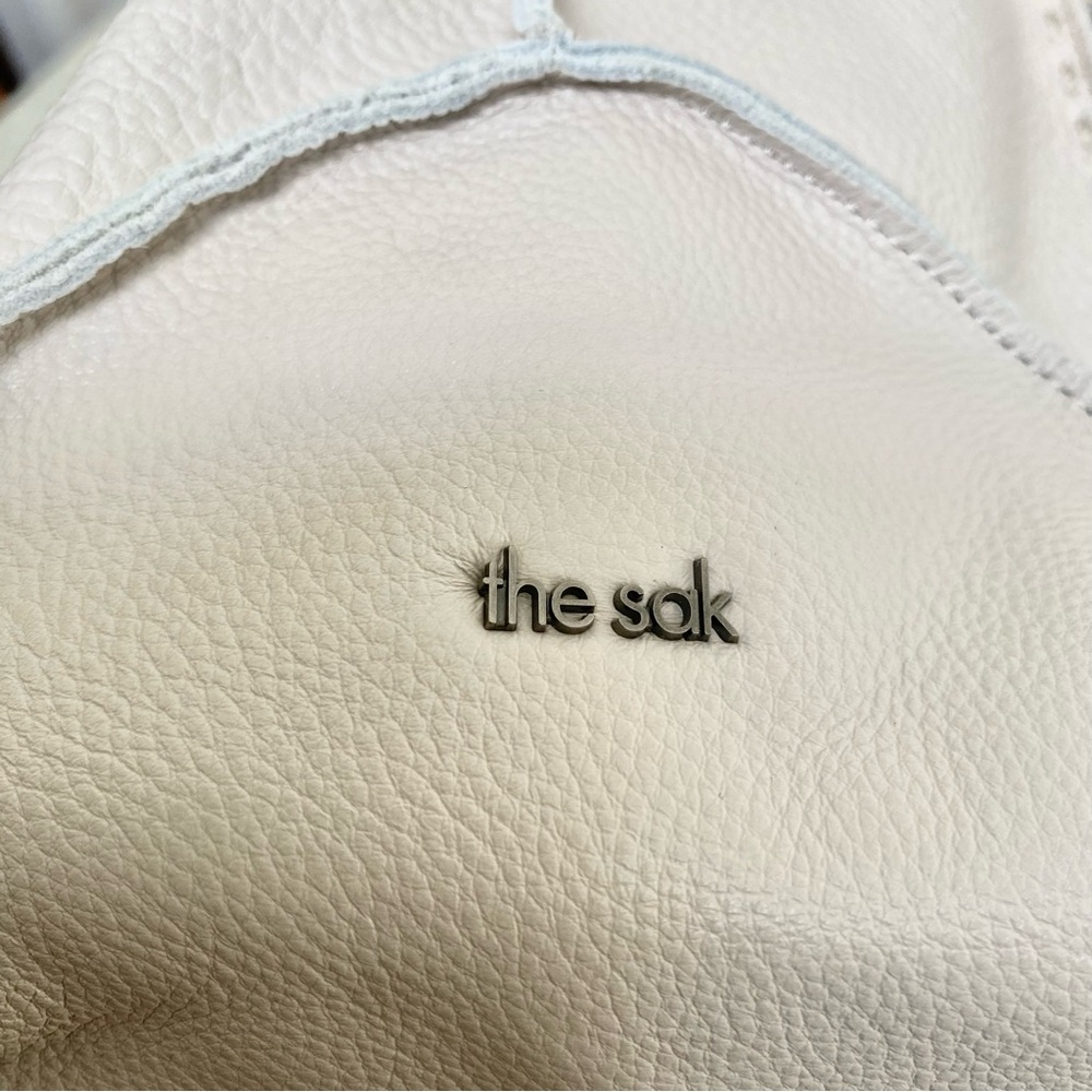 The Sak Los Felix Leather Tote “Stone” color with Contrast Tan Handle NWOT - Picture 3 of 8
